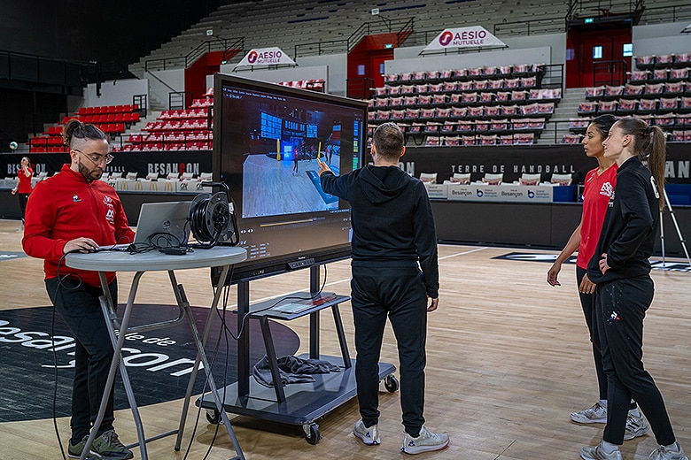 Interactive video sessions in handball thanks to video analyis